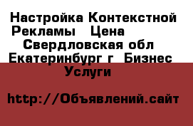 Настройка Контекстной Рекламы › Цена ­ 1 000 - Свердловская обл., Екатеринбург г. Бизнес » Услуги   